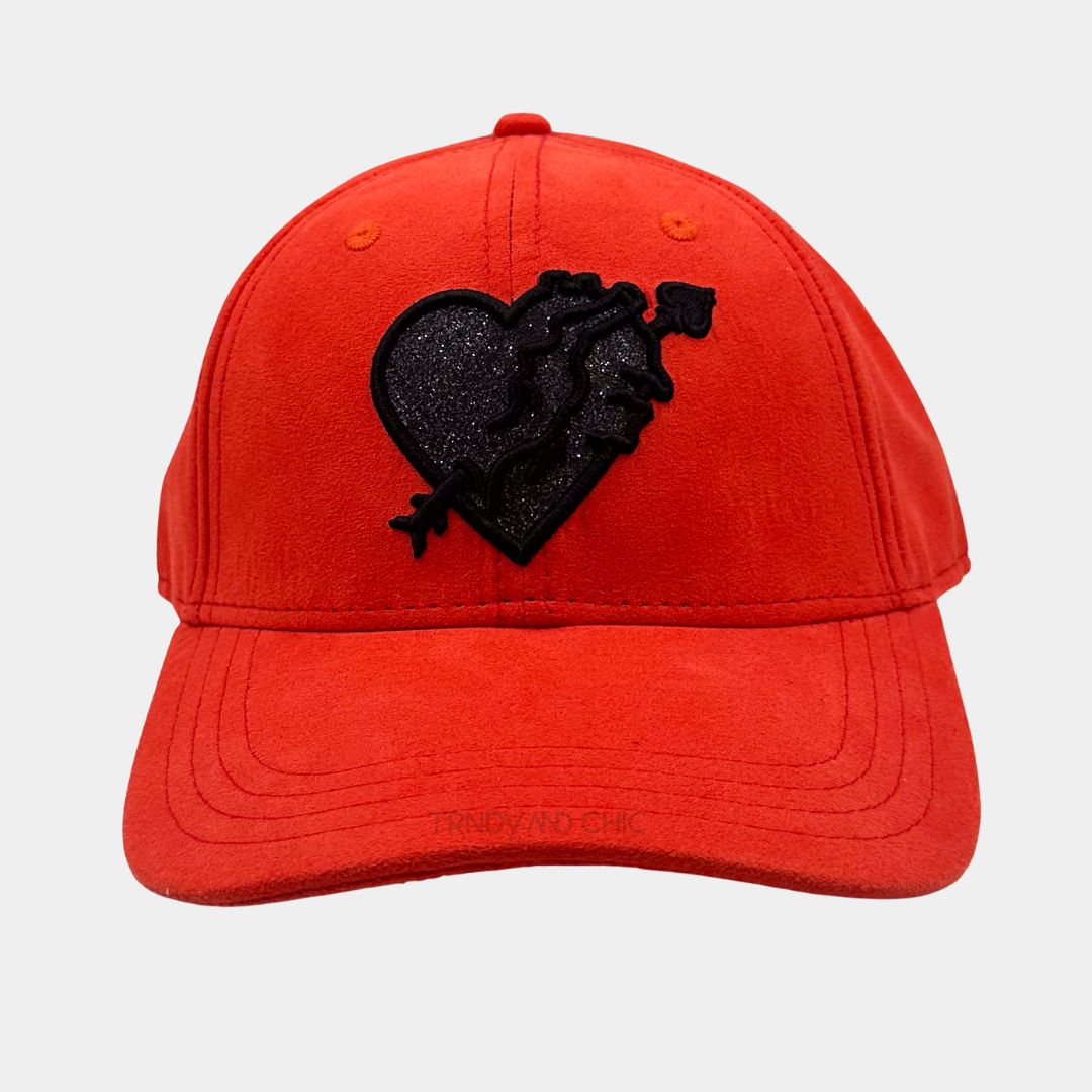 Casquette coeur piqué Orange heart