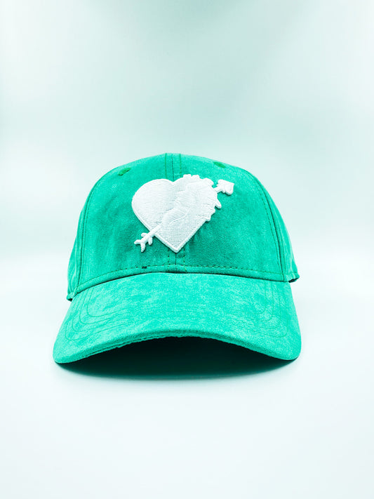 Casquette coeur piqué green white heart - TRNDY and Chic