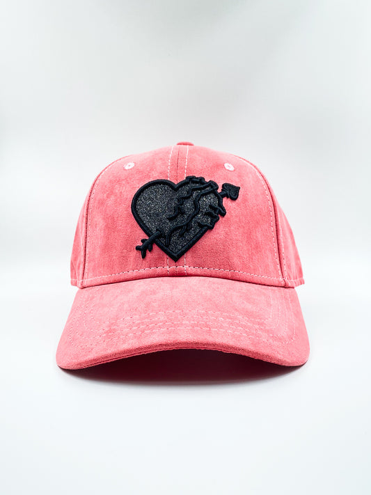 Casquette coeur piqué rose black heart - TRNDY and Chic